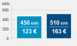 Beispielgrafik: So können Sie Ihren Energieverbrauch vergleichen